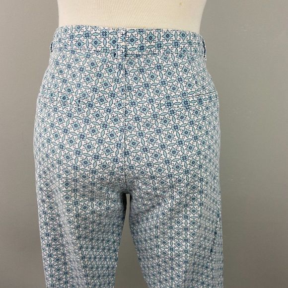 CALLIOPE Blue & White Arabesque‎ Print Straight Leg - Picture 7 of 11